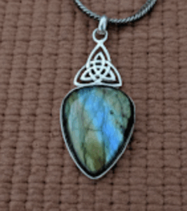 labradorite pendant, celtic design